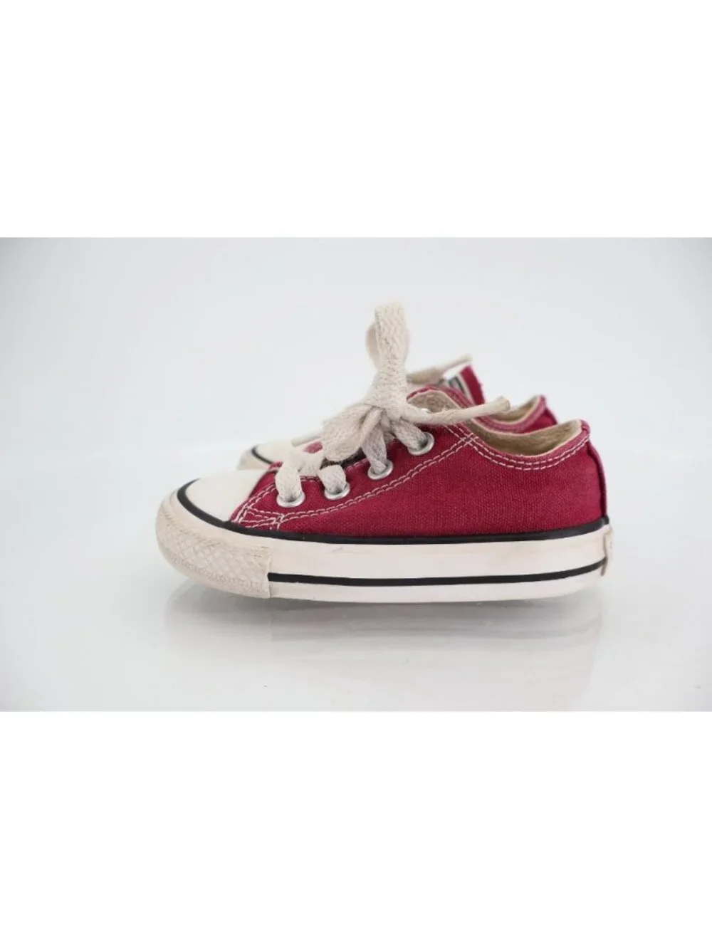 Converse Chuck Taylor All Star Double Tongue Low Top Toddler Size 5 Red Girl